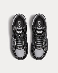 B30 Light Gray Technical Mesh and Black Brilliant-Finish Technical Fabric Low Top Sneakers