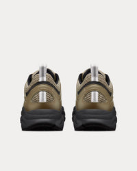 B22 Khaki and Black Technical Mesh and Khaki Calfskin Low Top Sneakers