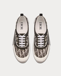 B23 Black and White Dior Oblique Canvas Low Top Sneakers