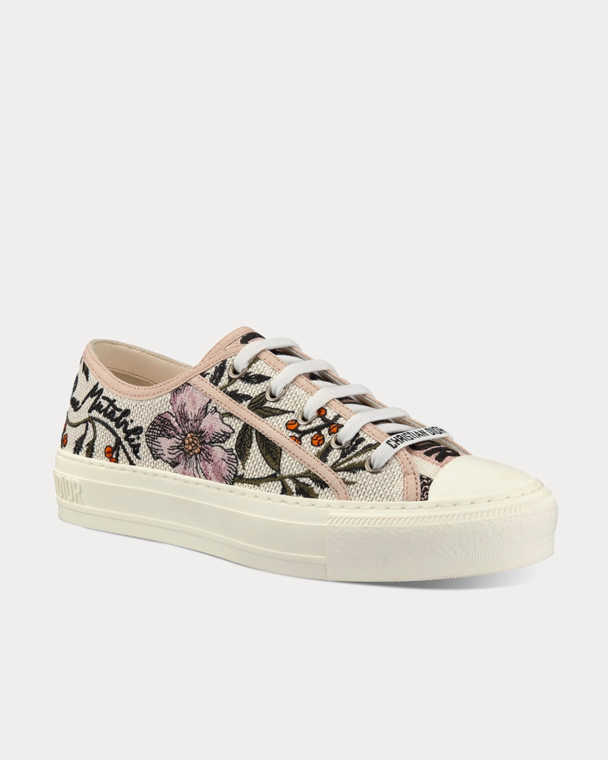 Walk'n'Dior Rosa Mutabilis Embroidery Low Top Sneakers
