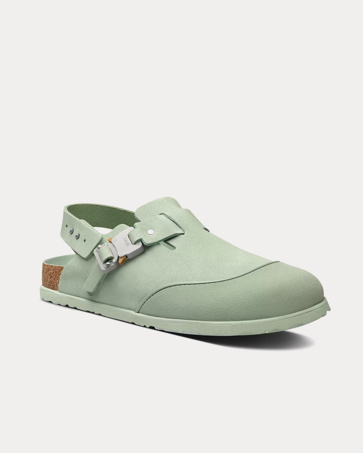Tokio Mule Pastel Green Nubuck Calfskin Slip Ons