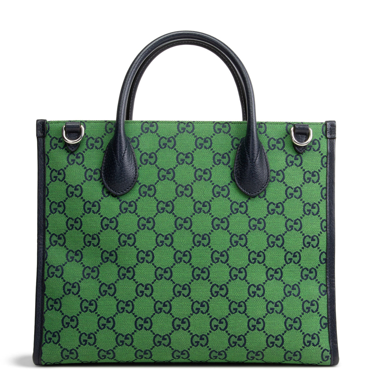 GG Canvas Interlocking G Tote Bag - Green