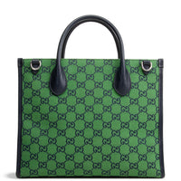GG Canvas Interlocking G Tote Bag - Green
