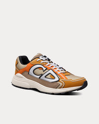 B30 Cream Mesh with Orange and Brown Technical Fabric Low Top Sneakers