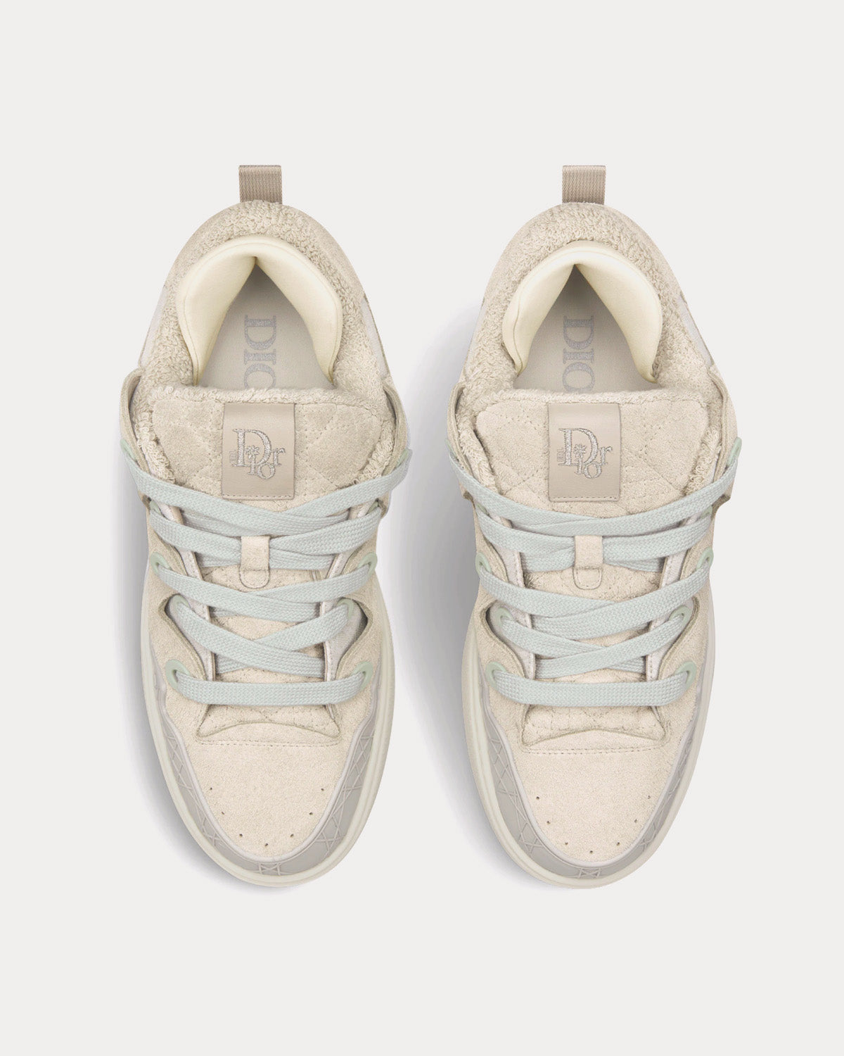 B9S Skater Limited And Numbered Edition Lilac Suede and Dior Oblique Jacquard Low Top Sneakers