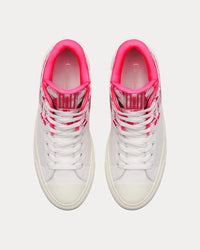 Walk'n'Dior Star Bright Pink and White Calfskin and Technical Fabric with Dior Étoile Motif High Top Sneakers