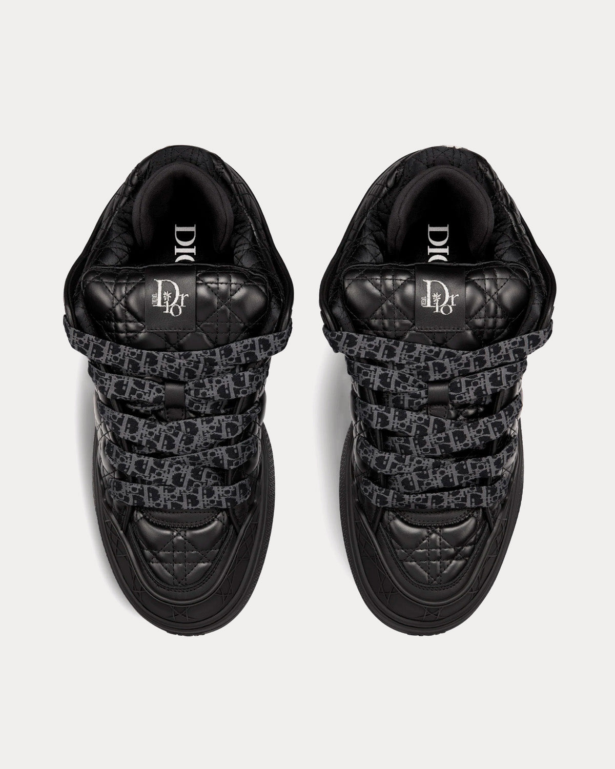 B9S Skater Limited And Numbered Edition Black Quilted Cannage Calfskin Low Top Sneakers