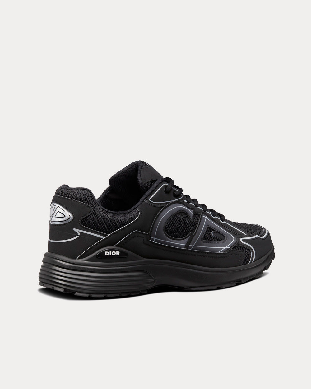 B30 Black Mesh and Technical Fabric Low Top Sneakers