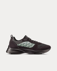 B25 Black Suede and Technical Mesh with Black and White Dior Oblique Canvas Low Top Sneakers
