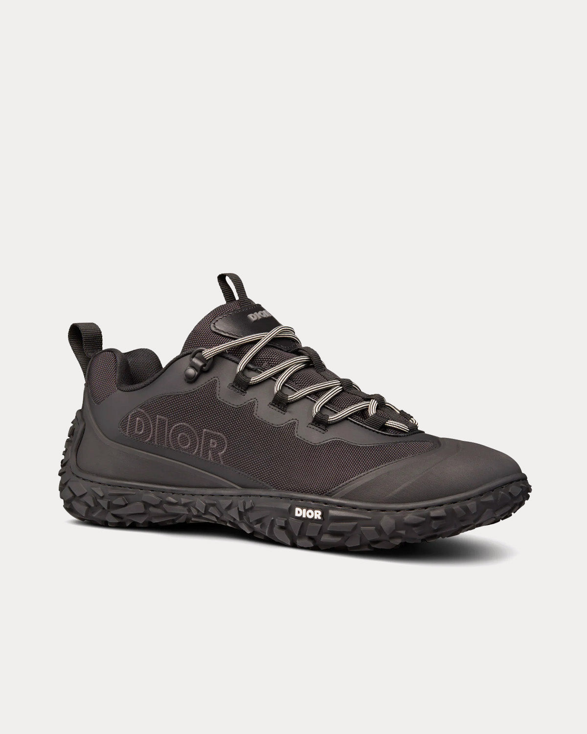 Diorizon Hiking Black Technical Mesh and Rubber Low Top Sneakers