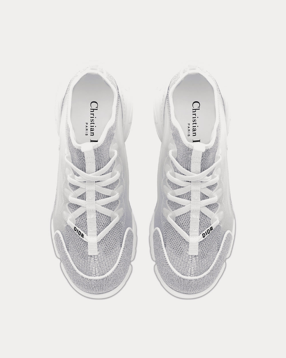 D-Connect Silver-Tone Laminated Mesh High Top Sneakers
