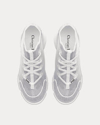 D-Connect Silver-Tone Laminated Mesh High Top Sneakers