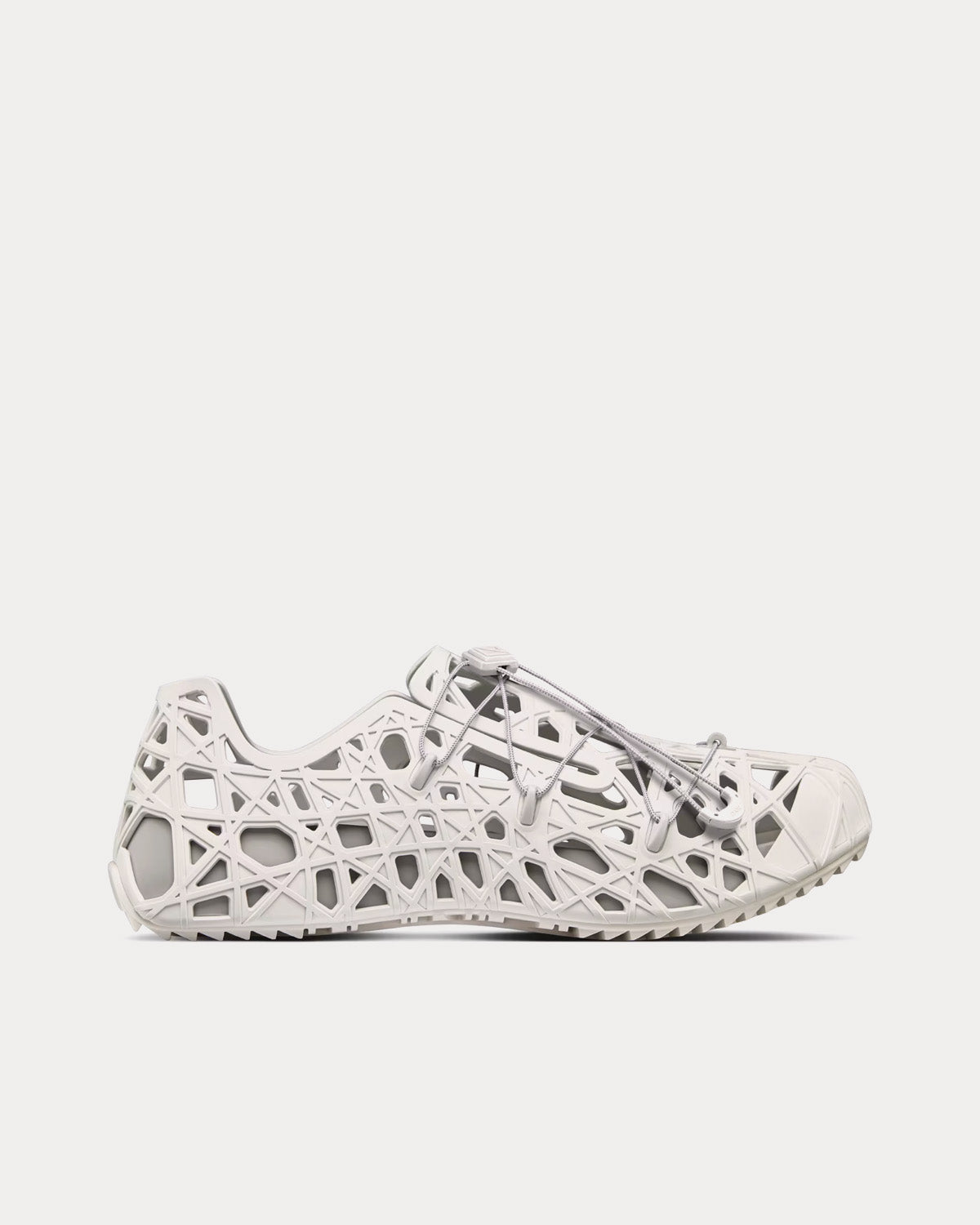 Dior Warp White Cosmo Rubber with Warped Cannage Motif Sandals