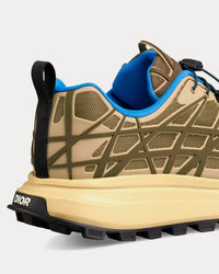 B31 Runner Technical Mesh & Rubber with Warped Cannage Motif Brown / Khaki Low Top Sneakers