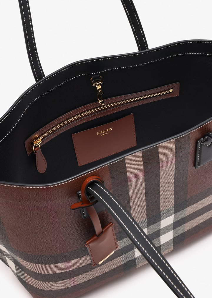 Medium Check Pattern Tote Bag