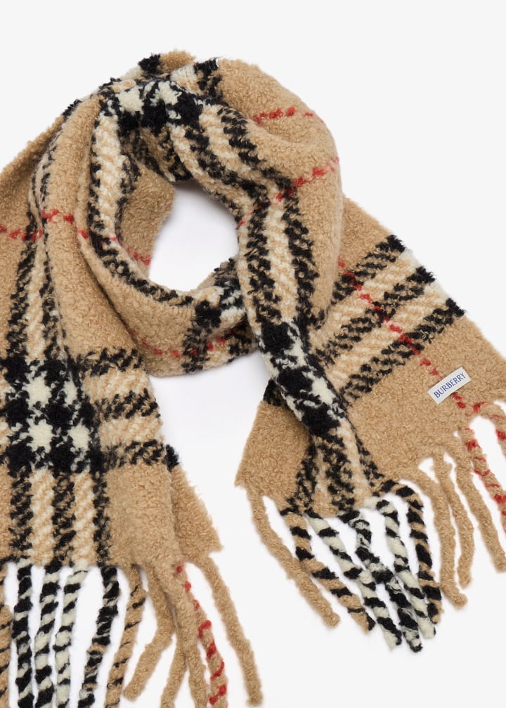 Luxurious Alpaca-Wool Blend Bouclé Scarf