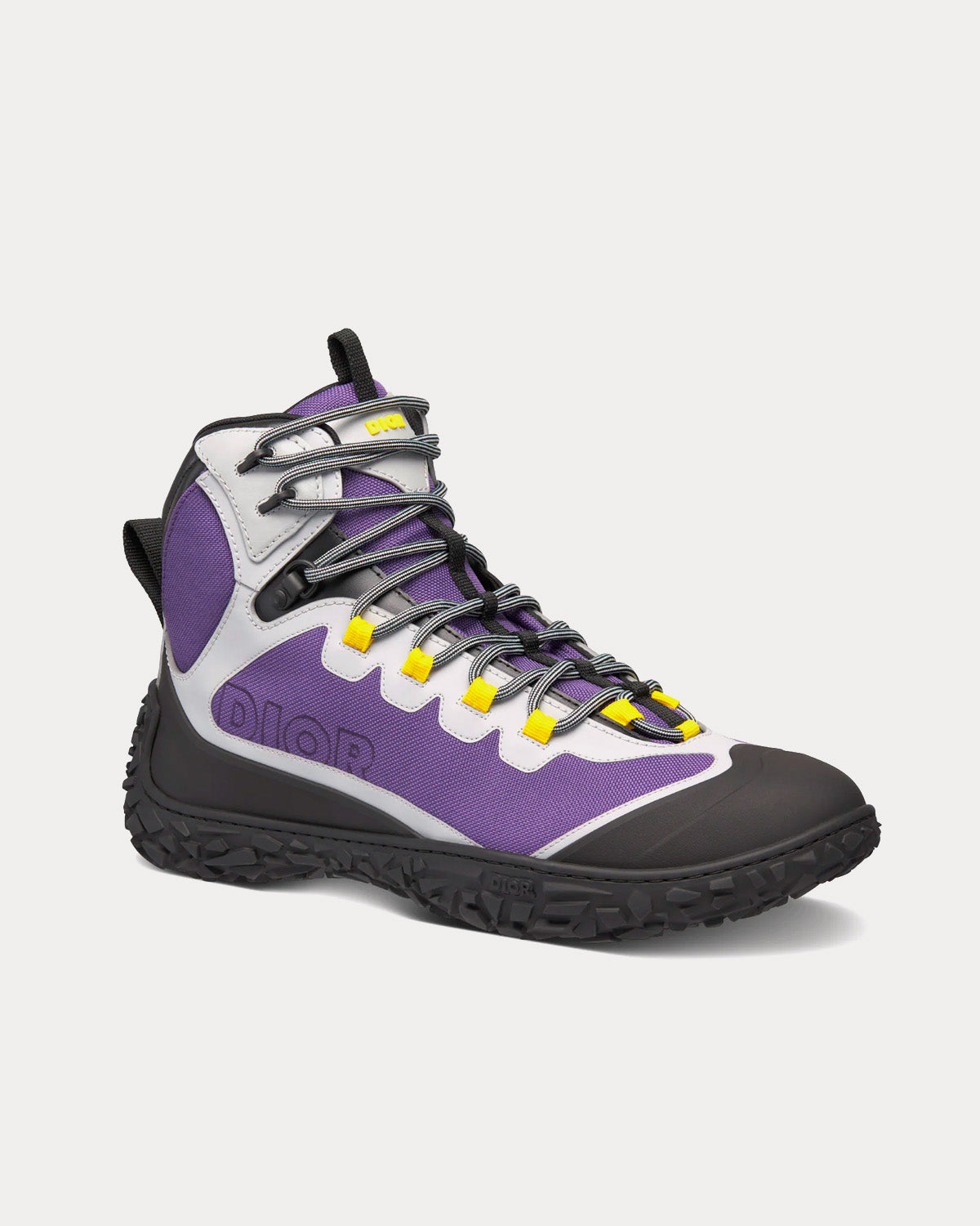 Diorizon Hiking Ankle Boot Purple Technical Mesh with Black Rubber High Top Sneakers