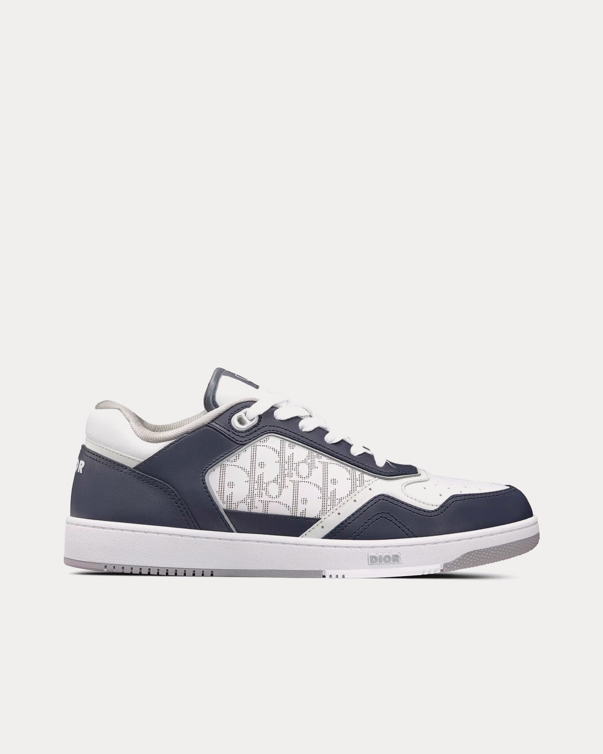 B27 Smooth Calfskin with Dior Oblique Jacquard Deep Blue / White Low Top Sneakers