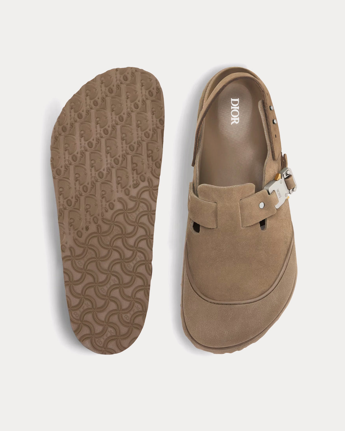Tokio Mule Khaki Nubuck Calfskin Slip Ons