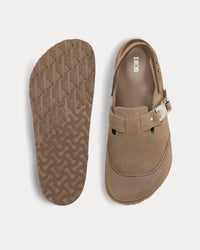 Tokio Mule Khaki Nubuck Calfskin Slip Ons