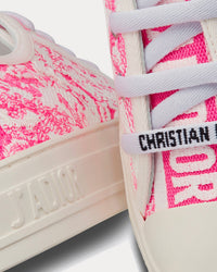 Walk'n'Dior Bright Pink Toile de Jouy Embroidered Cotton Low Top Sneakers