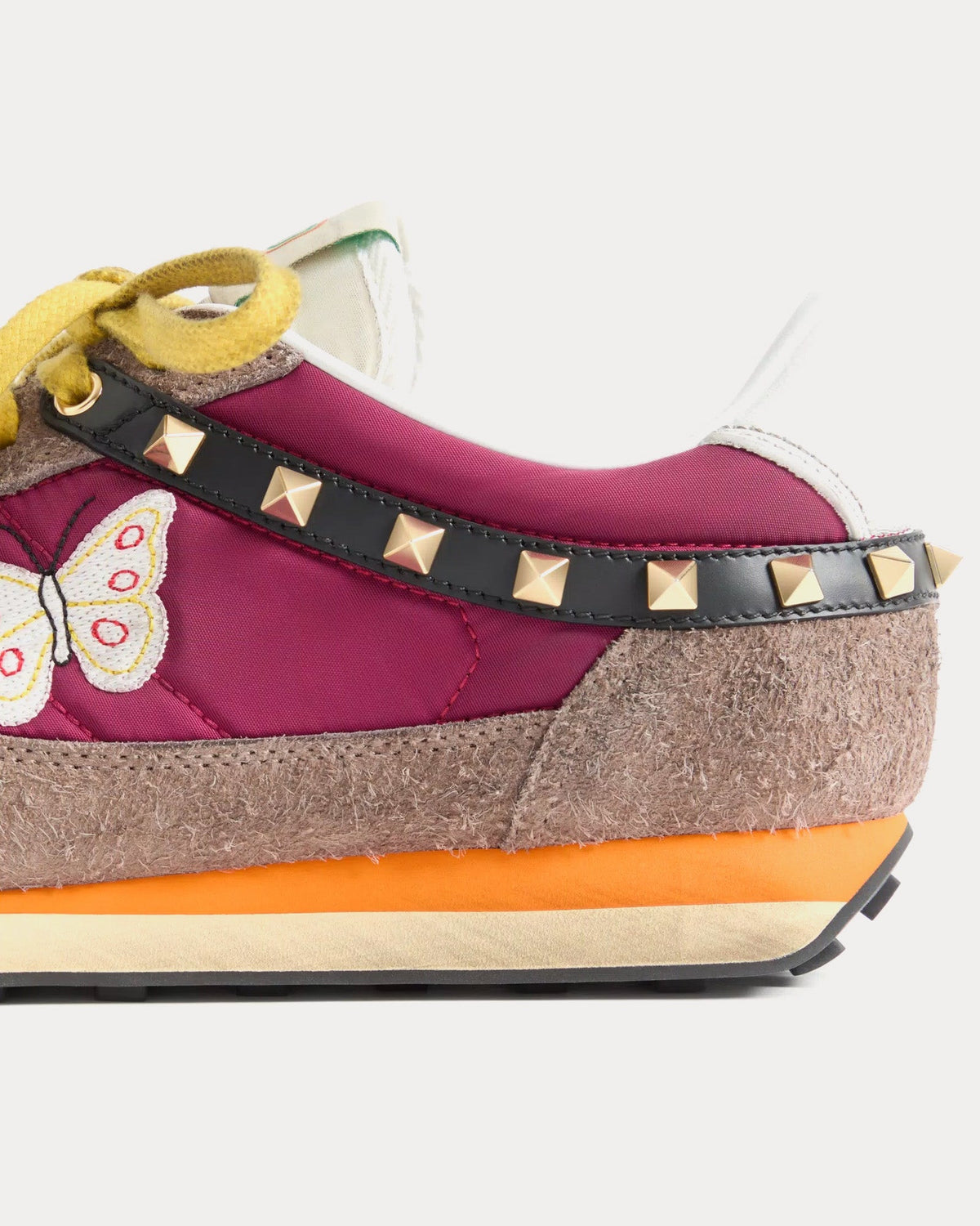 Stud Up Split Leather & Nylon with Butterfly Embroidery Insolent / Multi Low Top Sneakers