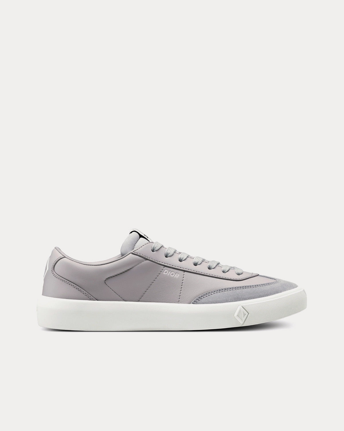 B101 Dior Gray Smooth Calfskin and Nubuck Low Top Sneakers