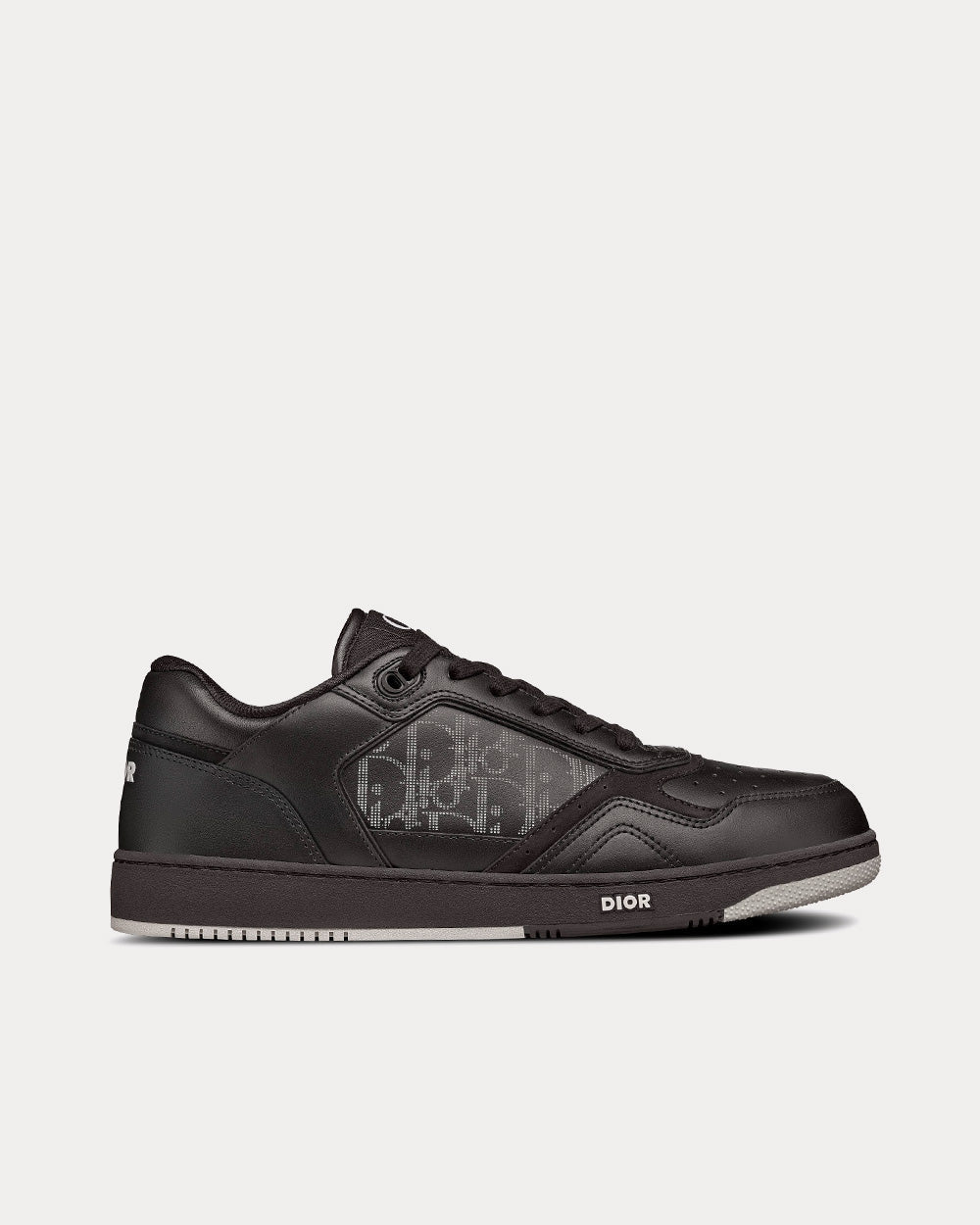 B27 Black Dior Oblique Galaxy Leather with Smooth Calfskin and Suede Low Top Sneakers