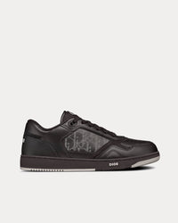 B27 Black Dior Oblique Galaxy Leather with Smooth Calfskin and Suede Low Top Sneakers