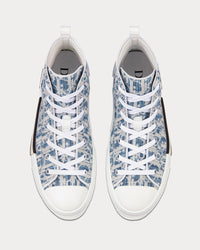 B23 Blue Dior Oblique Kasuri Jacquard High Top Sneakers