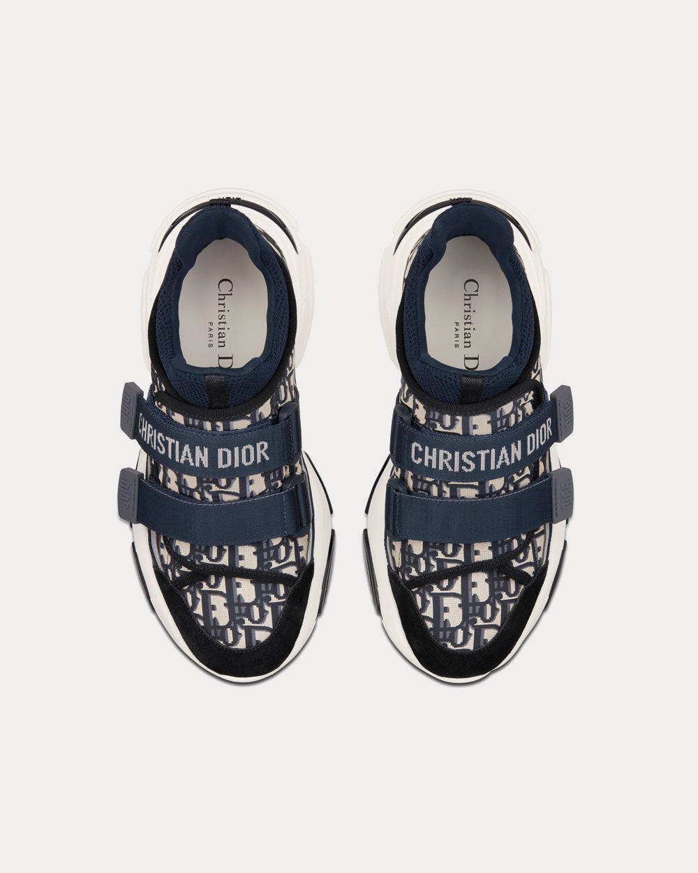 D-Wander Deep Blue Dior Oblique Technical Fabric Low Top Sneakers