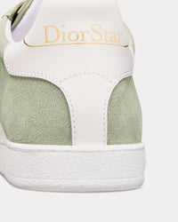 Dior Star Suede & Calfskin Peyote Green / White Low Top Sneakers