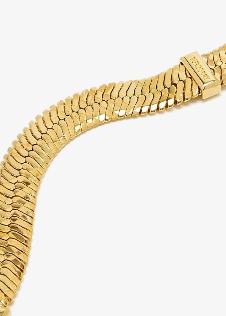 Engraved Signature Check Pattern Bracelet