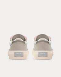 B33 Gray and White Dior Oblique Jacquard and Gray Suede Low Top Sneakers