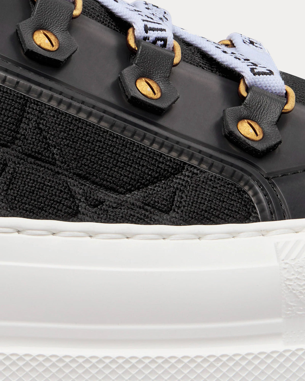 Walk'n'Dior Platform Black Macrocannage Technical Mesh High Top Sneakers
