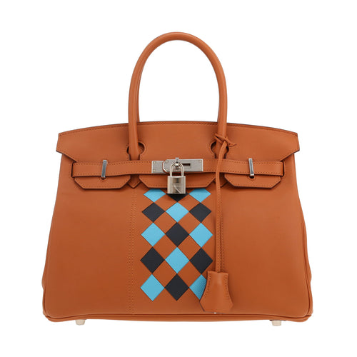 Birkin 30 cm handbag in gold Swift leather
