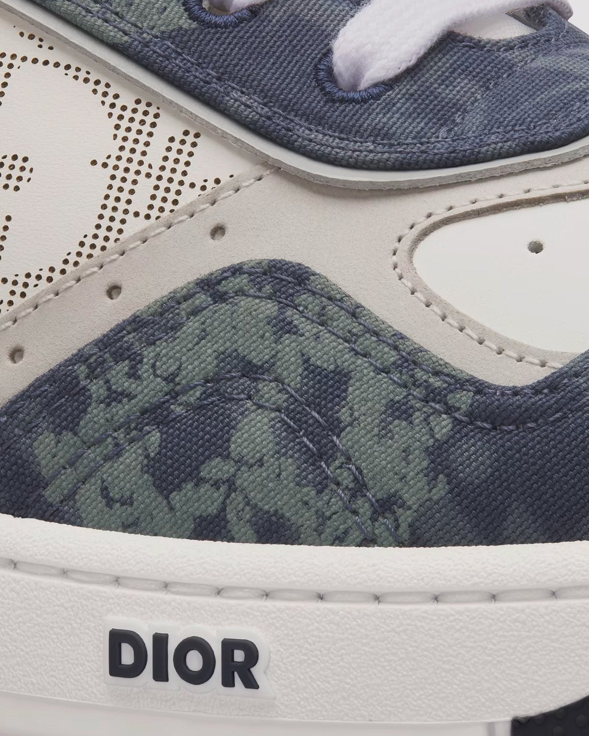 Dior Tears B27 Blue Dior Oblique and Peace Sign Dior Tears Denim Low Top Sneakers