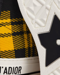 Walk'n'Dior Yellow and Black Check'n'Dior Technical Mesh High Top Sneakers