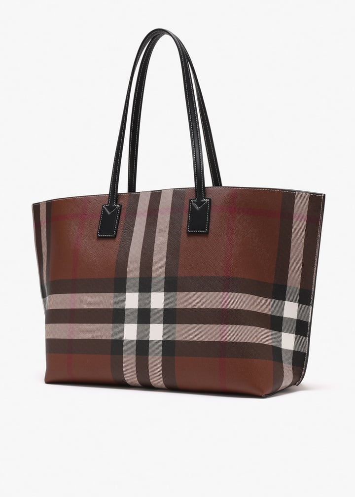 Medium Check Pattern Tote Bag