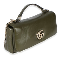 Green Lambskin Milano Small Top Handle Shoulder Bag