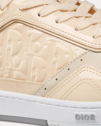 B27 Cream Patent Calfskin and Dior Oblique Gravity Leather Low Top Sneakers