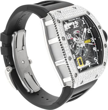 RM030 18k White Gold & Titanium Skeleton Dial 42.7mm Automatic Watch