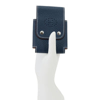 HERMES Leather Deck Of Cards & Case Navy Blue