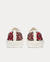Walk'n'Dior Raffia Embroidered & Dior Petites Fleurs Motif Black / Multi Low Top Sneakers