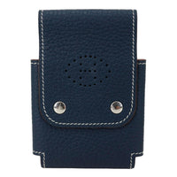 HERMES Leather Deck Of Cards & Case Navy Blue
