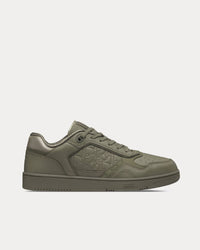 B27 Khaki Grained Calfskin and Khaki Dior Gravity Leather Low Top Sneakers