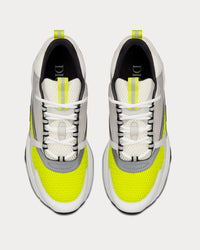 B22 White and Yellow Technical Mesh with Beige and White Smooth Calfskin Low Top Sneakers