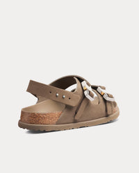 Milano Khaki Nubuck Calfskin Sandals