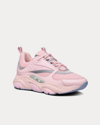 B22 Pink Technical Mesh and Smooth Calfskin Low Top Sneakers