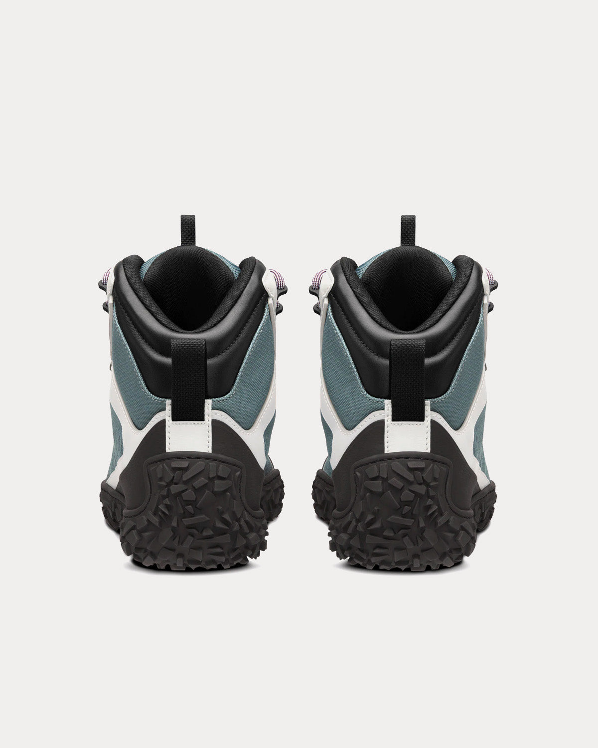 Diorizon Hiking Ankle Boot Green-Gray Technical Mesh and Black Rubber High Top Sneakers